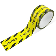 Black/Yellow Warning Tape, DO NOT ENTER Adhesive Barricade Safety Tapes (82.02ft x 1.89in) with Bold Black Twill for Workplace, Danger Areas