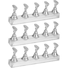 3 Sets Acrylic Nail Display Stand Nail Tip Practice Display Holder Magnetic Fingernail Art Tip Practice Stand