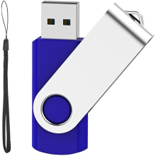 256GB USB Memory Stick USB Stick Flash Drive Swivel Photo Memory Stick (Free Lanyard, Blue)