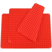 2Pcs Red Pyramid Baking Mat Non Stick Oven Cooking Pan Liner Tray Silicone