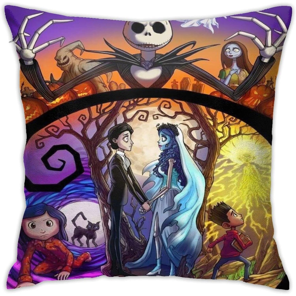 Comfortable Decorative Cushion Covers,Grim Reaper Skull Death,Pack of 1 Soft Square Throw Pillow Covers Cushion Pillowcases-Color_10-image-OPC-PCRS9YX-NEW