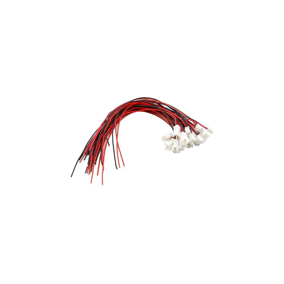 Xh2.54 2Pin Micro Female And Male Connection Plug With Red Black Terminal Connector Wire Cable 200Mm - (10 Pairs) 7651018182498
