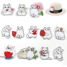 Heat Transfer Sticker Patch for DIY Sewing Bags Clothes Badge Animal Cartoon Appliques for Customization of Clothes or Decoration 12 Pieces
