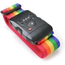 Luggage Straps Suitcase Belts TSA Approved Adjustable Travel Luggage Strap Packing Belt with 3-Dial Combination Code Security Locks