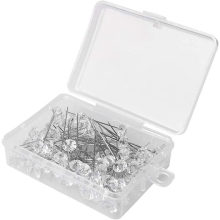 100 Pieces Clear Corsages Pins,Diamond Shape Flower Pins Head Pins Wedding Hair Braiding Bouquet Pins Crystal Pins Floral Bouquet Pins