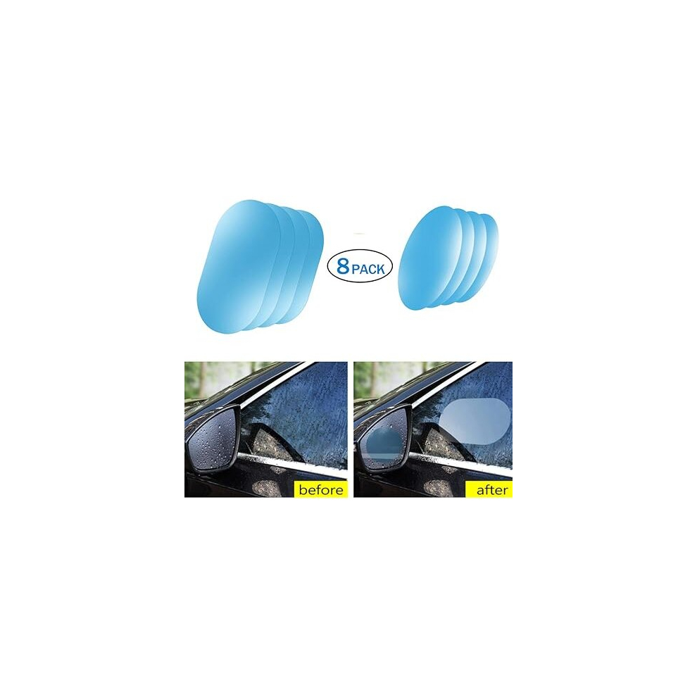 Car Rearview Waterproof Film, Anti Fog Anti-Fogging,Anti-Mist Anti-Dazzle,Mirrors Rainproof,Anti-Glare Side Mirror Window Protector Film 7651018182443