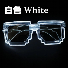 8 Bit Led Sunglasses for Glow Party Glasses Pixelated Men Women Flashing EyeGlasses Mosaic UV400 Eyewear Unisex Gift Toy