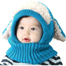 Winter Baby Hats - Kids Girls Boys Warm Hat - Knit Scarf Earflap Hood Scarves Skull Caps - Baby Clothes Set