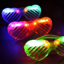 1PC Random Luminous Glow sunglass Triple Light Bulb Blind Glow Glasses Heart Star Clover Glitter Glasses Bar Party Supplie