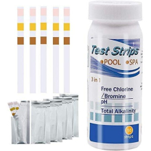 Water Test Strips, 3 in 1 Pool and Spa Dipping Test Strips for Chlorine, PH and Alkalinity test (50 PACK)