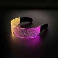 Future Technology Glasses LED Lights Bar Bungee Cheer Party Light-emitting Glasses Accessories Glow In The Dark