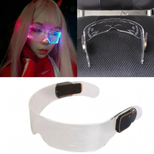 Luminous LED Glasses Glowing Costume Neon Light Flashing Sunglasses Punk Goggles Cyber Future Cosplay Party Light Neon Glow