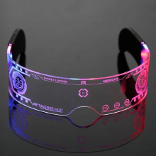 7 Decorative Discoloration Glasses Colorful Goggles LED Light Up Eyeglasses for Bar KTV Halloween Christmas Birthday Party
