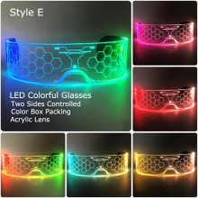 Christmas Colorful LED Luminous Glasses for Music Bar KTV Halloween Carnival Party Decoration Glow Party Props