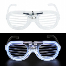 LED Luminous Glasses Light Up Blinds Neon Led Sunglasses For Adult Kids Halloween Christmas Glowing Party DIY Decor Cosplay Prop