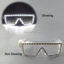 Style LED Light Glasses with Transparent Frame LED Glasses Party Favors LED Laser Glasses for Halloween Christmas Party