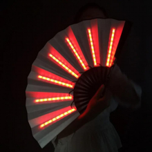Glow Folding LED Fan Dancing Lights Fan Night Show Fluorescent Bar Night Club Party Glow In The Dark Halloween Decoration