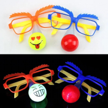 Funny Clown LED Flashing Glow Glasses Women Kids Children Light Up Glasses Christmas Glow Party Supplies