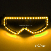 2021NEW LED Glasses Light up Glasses Party Supplies Dancing Club Props Stage Costumes Halloween Lighting LED Gloves