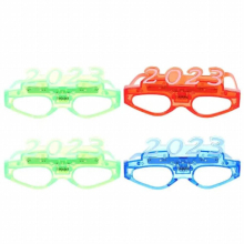 4pcs Glowing Eyeglasses Party Eyewear LED Year Glasses Glow In Dark Light Up Party Glasses Random