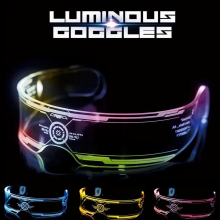 Christmas Colorful Luminous Glasses Music Bar Party Decoration LED Goggles Performance Props