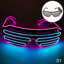 Glowing Glasses LED Gafas Luminous Bril Neon Christmas Glow Sunglasses Flashing Light Glass for Party Supplies Prop Costumes