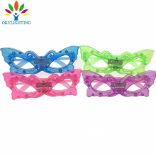 12pcs/lot LED Butterfly Glasses Laser Flashing Glasses Light Party Glow Mask Christmas Halloween Gift Glow Blinking Glasses