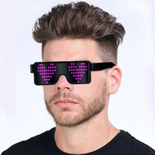 Hot Selling 8 Modes Quick LED Flash Party Glasses Luminous Glasses Lighting Glowing Classic Cahristmas Toys