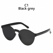 Rimless Conjoined Jelly Transparent Sunglasses Candy Sunglasses In One Piece Colorful