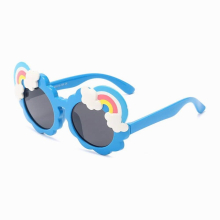 Rainbow Sunglasses Uv Resistant Sunglass For Children Silicone Soft Sun Glasses For Girl Boy Safety Eyewear Round Glasses