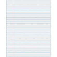 8.5 x 11.375 in. Writing Paper Rule - 500 Sheets Per Pack - 2 Reams