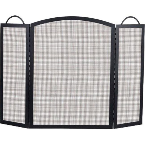 3 Fold Center Arched Screen, Black