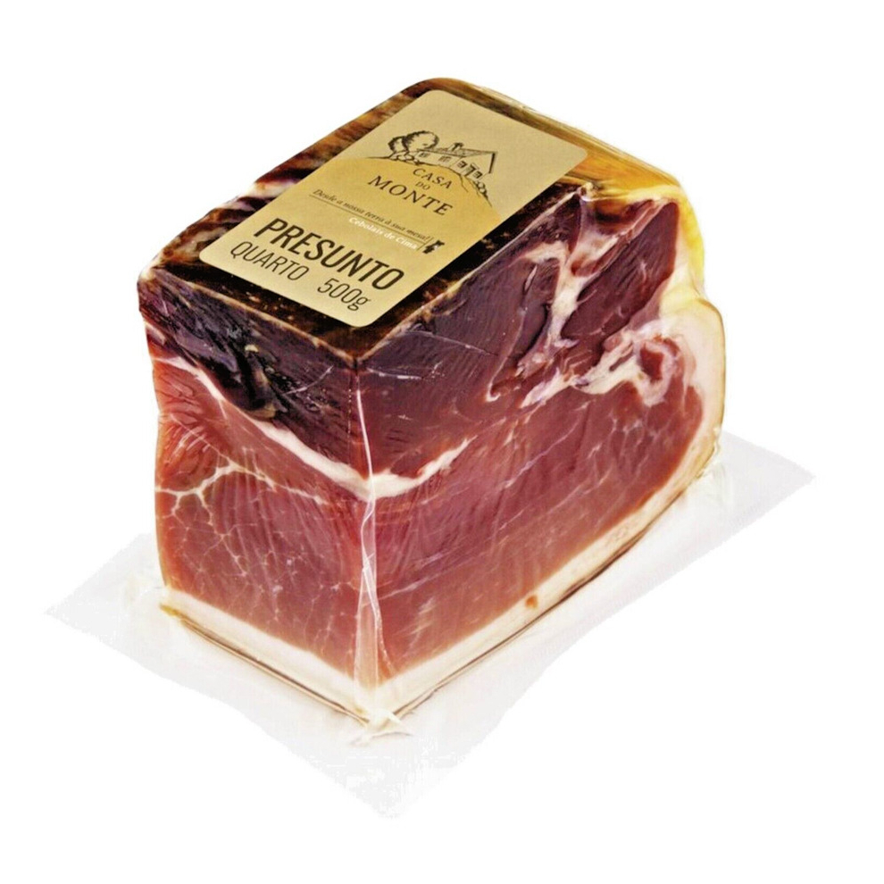 Casa Do Monte Portuguese Cured Ham 500G (17.63 Oz) Vacuum Sealed Boneless Cured Pork Meat