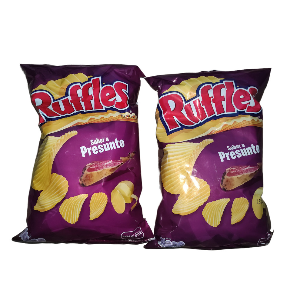 Ruffles Chips Ham 2 x 150g Corrugated and Crisp Jamon Potato Snack