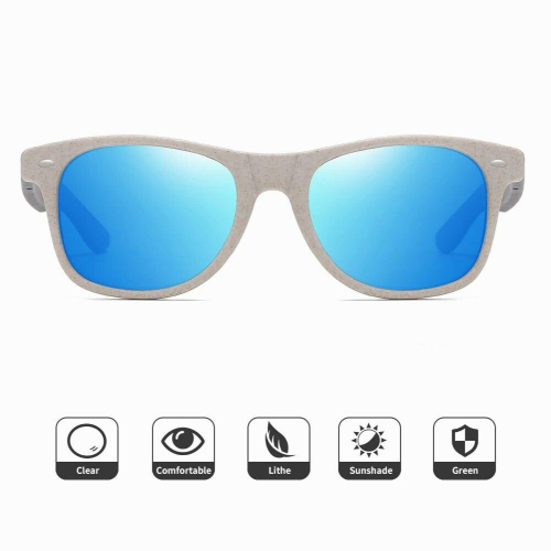 Natural Bamboo Wooden Sunglasses Polarized Mirror Coating Lenses Temple Pattern Retro Pattern Sunglasses 2