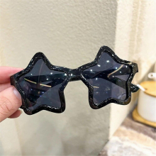 Street beat Personality Five-pointed Star Children Sunglasses Girl Boy Lovely Tinted Plastic Frame Kid Sun Glasses
