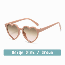 Kids Heart Shape Sun Glasses Children Sunglasses Boys Girls Plastic Eyeglasses Baby Cartoon Sun Glasses UV400