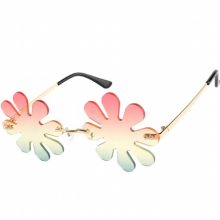 Summer Women Baby Girl Boy Flower Sunglasses Rimless Sun Glasses UV400 Polarized Protection Funny Eyewear Female