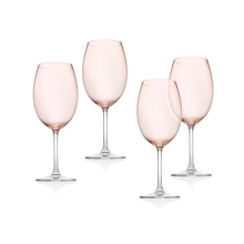 12 oz Meridian Wine Glass - Blush & White - Set of 4