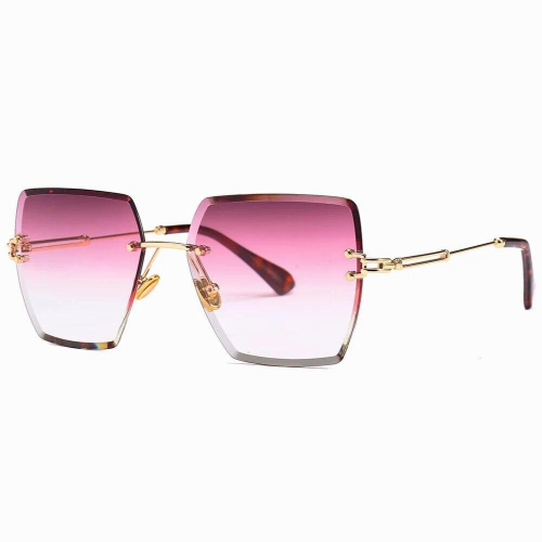 Boyarn Frameless Cut Edge Square Gradient Chip Glasses Sunglasses Sun Glasses