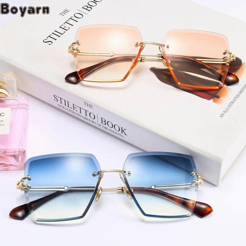 Boyarn Frameless Cut Edge Square Gradient Chip Glasses Sunglasses Sun Glasses 2