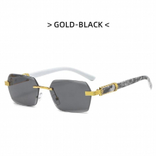 Boyarn Ocean Film Gradient Square , Eyewear Glasses, Rimless Marble Foot Sunglasses Sun Glasses