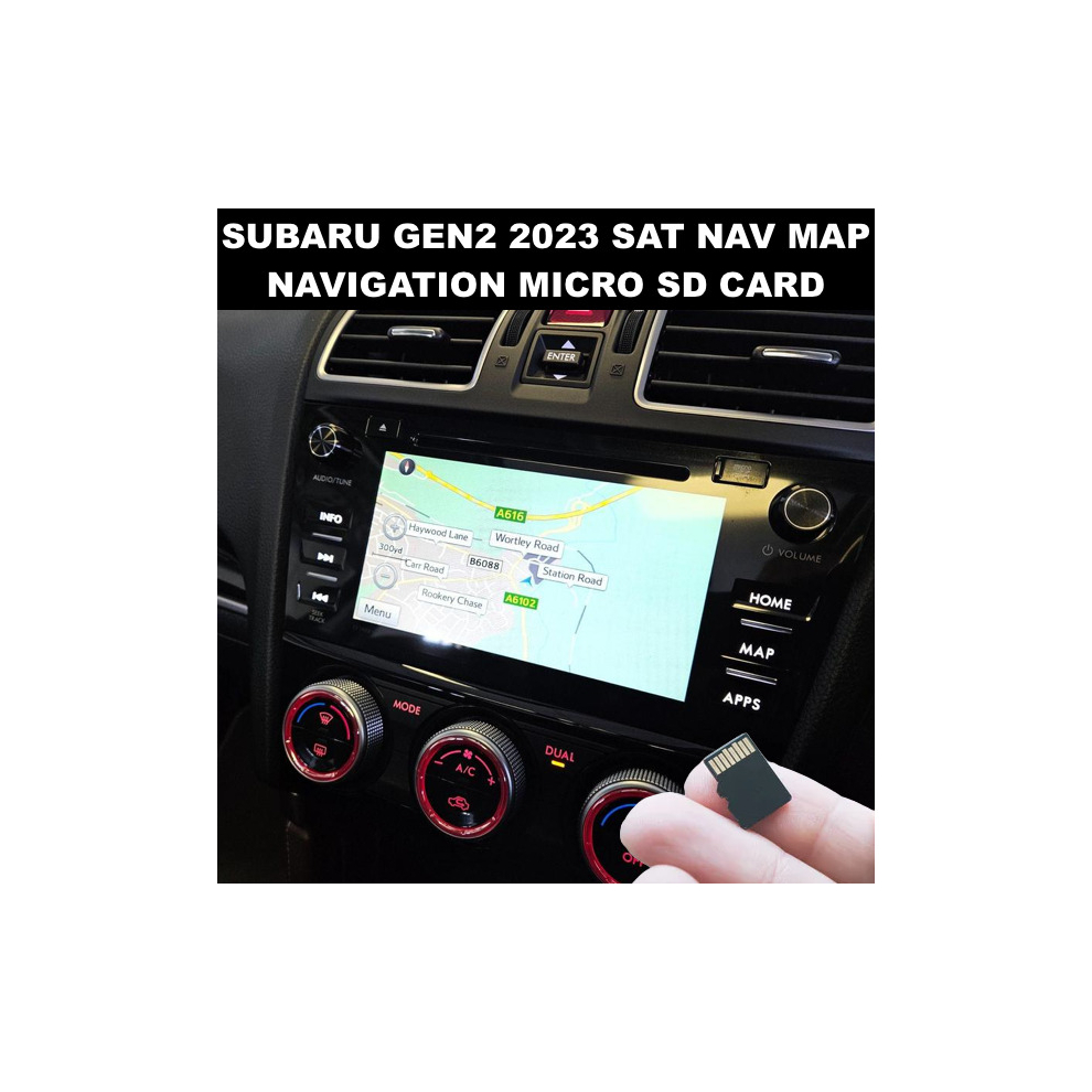 SUBARU GEN2 2023 SAT NAV MAP NAVIGATION MICRO SD CARD OUTBACK, IMPREZA