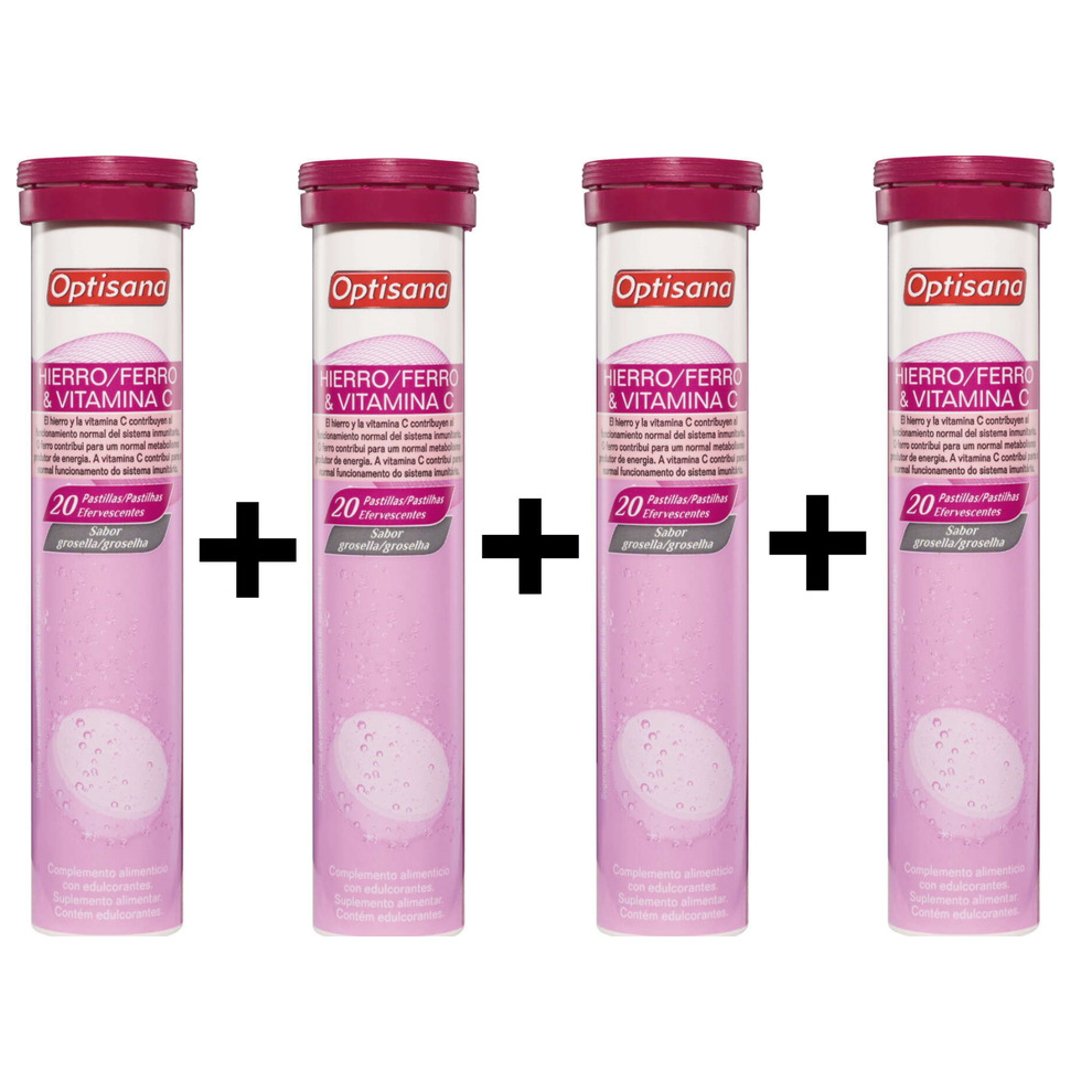 Optisana Iron + Vitamin C 80 Effervescent Tablets Premium