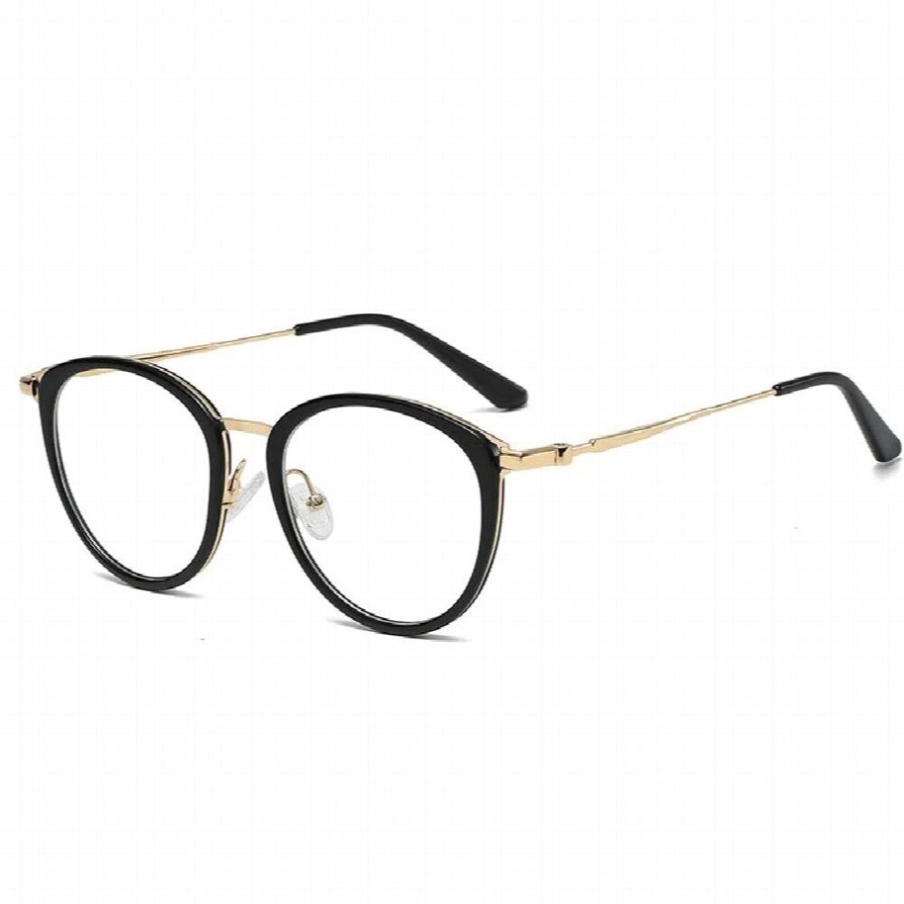 Anti Light Round Women TR90 Metal Frame Glasses Retro Spring Hinge Men Optical Computer EyeGlasses Ins Favor