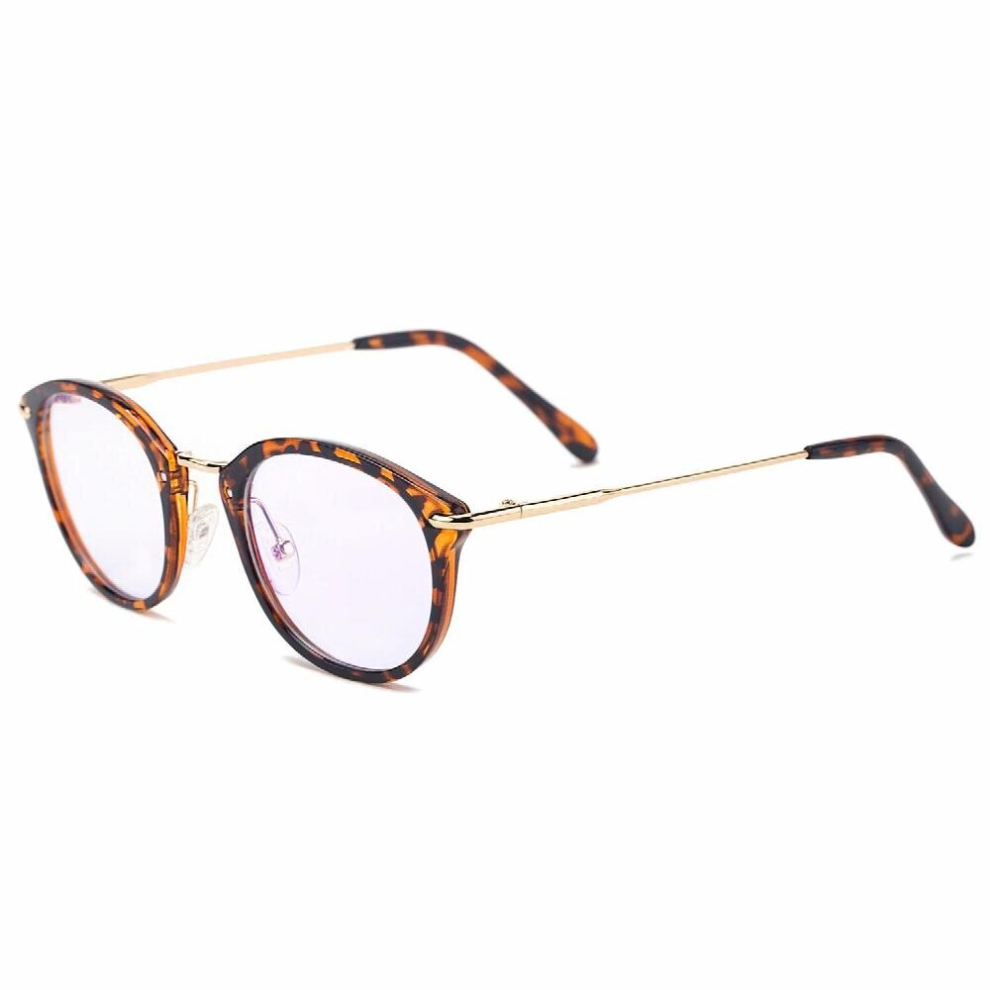 Anti Light Prescription Glasses Frame Metal Mirror Legs Full Frame Flat Lens Cat Eye Glass Goggles