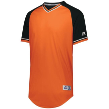 Mens Classic V-Neck Baseball Jersey, Aqua & Black & White - Large