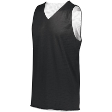 Adult Tricot Mesh 2.0 Reversible Jersey, Black & White - Small