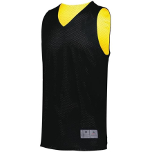 Adult Tricot Mesh 2.0 Reversible Jersey, Black & Gold - Extra Large