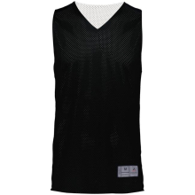 Adult Tricot Mesh 2.0 Reversible Jersey, Black & White - 3XL